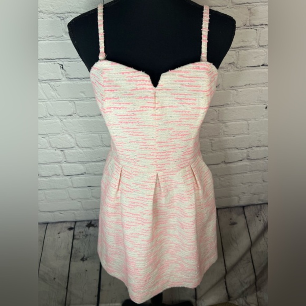 Anthropologie Moulinette Soeurs Pink Pasteque Mini Dress Removable Straps Size 8
